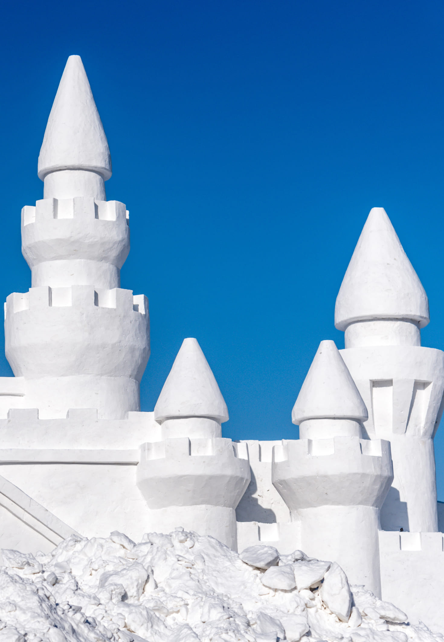 Eine Burg aus Schnee