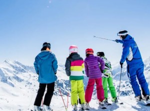 Ski group in the Obertauern ski area
